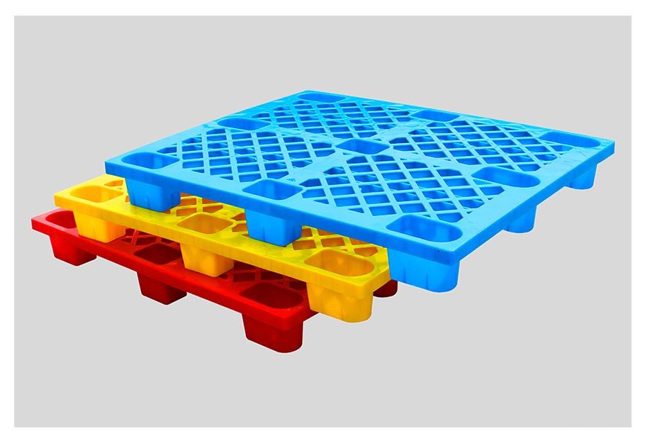 颜色可选-1008网格九脚塑料托盘